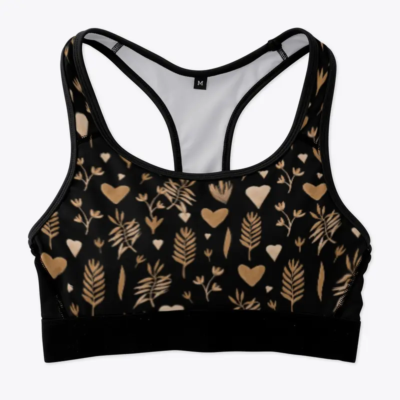 Allover printed design in black