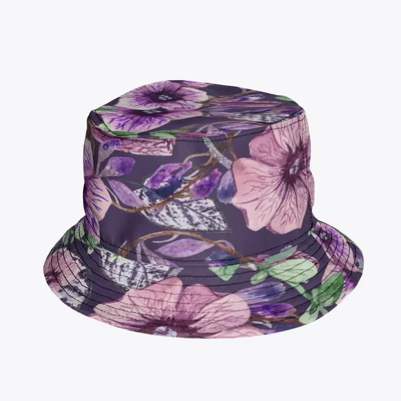 Purple Color Flowered all over Printed